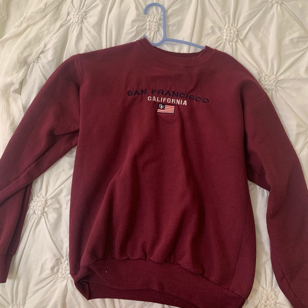 San Francisco Burgundy Crewneck